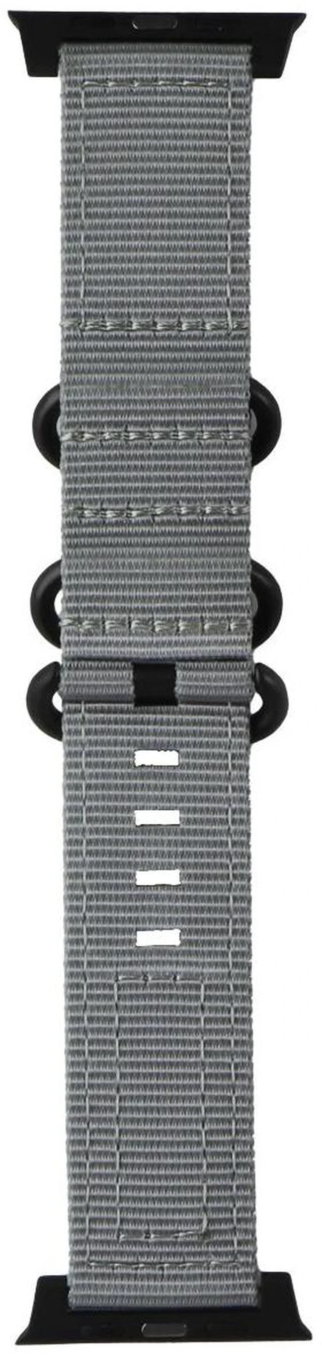 Alt view image 11 of 11 - UAG Apple Watch 45mm 44mm 42mm, iWatch Series 7/6/5/4/3/2/1 & Watch SE, High Strength Nylon Weave Replacement Strap, Nato Grey