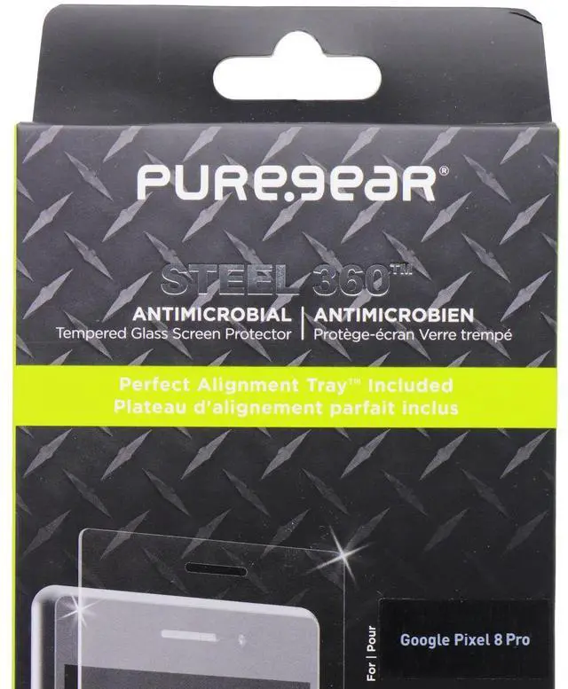 Main image of PureGear Steel 360 Screen Protector for Google Pixel 8 Pro - Clear