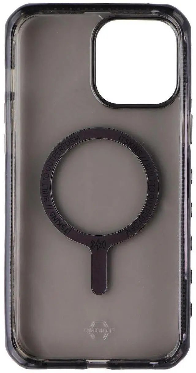 Main image of ITSKINS Grey/Grey Print Supreme MagClear DropSafe Case for MagSafe for iPhone 13 Pro Max/12 Pro Max AP2MMGCLRGRPR