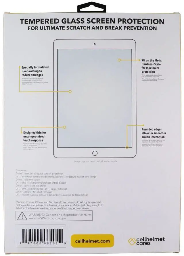 Main image of CellHelmet Tempered Glass for Samsung Galaxy Tab S9/S9 FE - Clear
