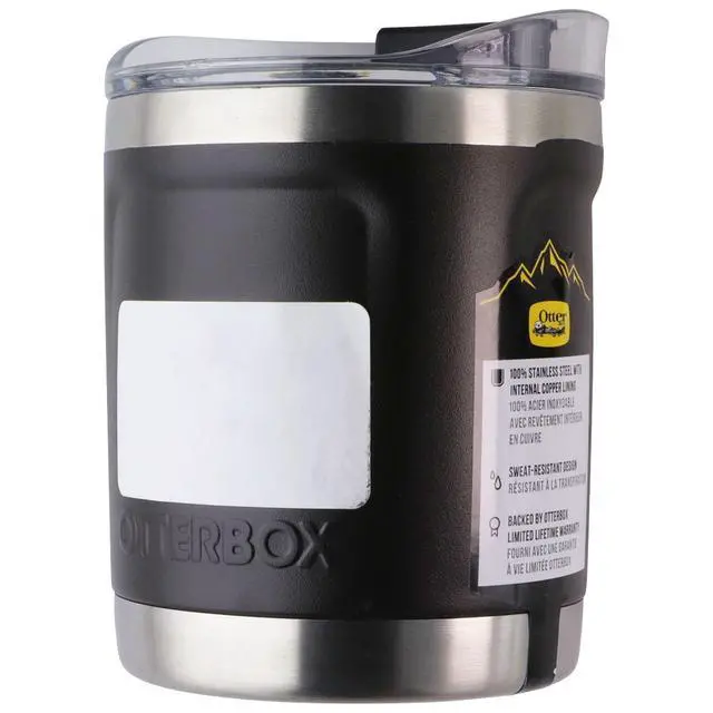 Alt view image 3 of 5 - OtterBox Elevation Tumbler with Closed Lid - 10oz Silver Panther (Black)