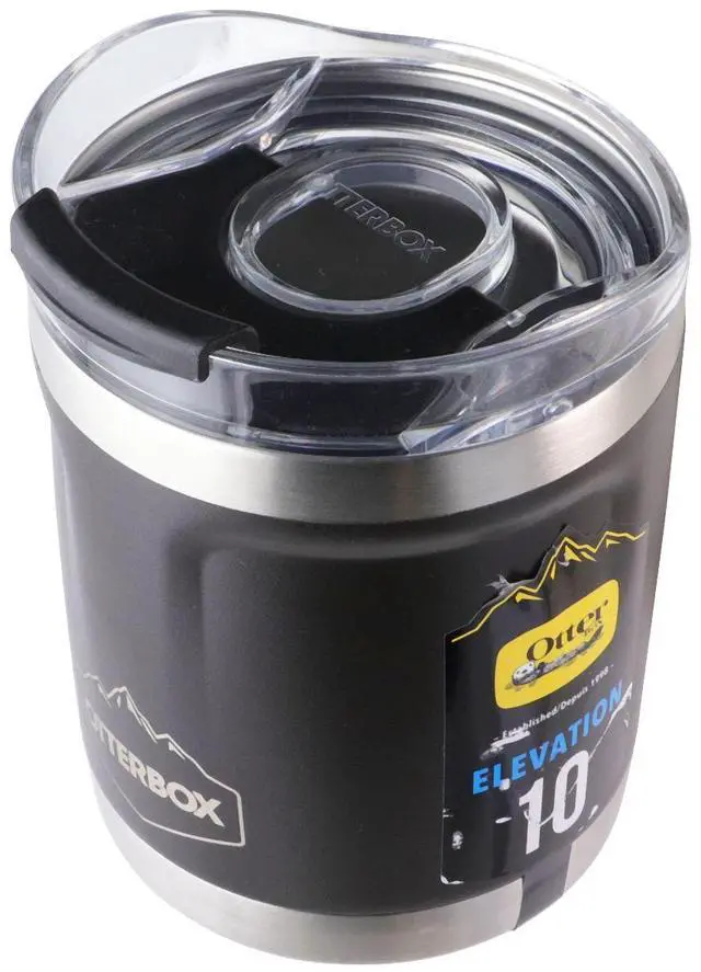 Main image of OtterBox Elevation Tumbler with Closed Lid - 10oz Silver Panther (Black)