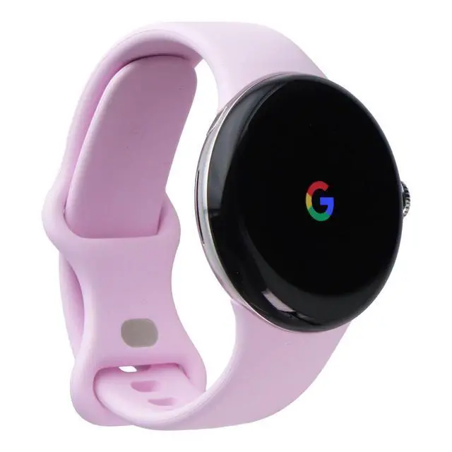 Alt view image 2 of 4 - Google Pixel Watch 3 (41mm) LTE + WiFi (GBDU9) - Silver / Rose Quartz Sport Band
