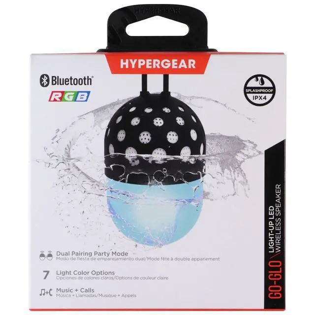 Alt view image 3 of 4 - HyperGear 15715 Go-Glo Indoor and Outdoor Bluetooth Light-up-LED 3-Watt Portable Speaker (Black)