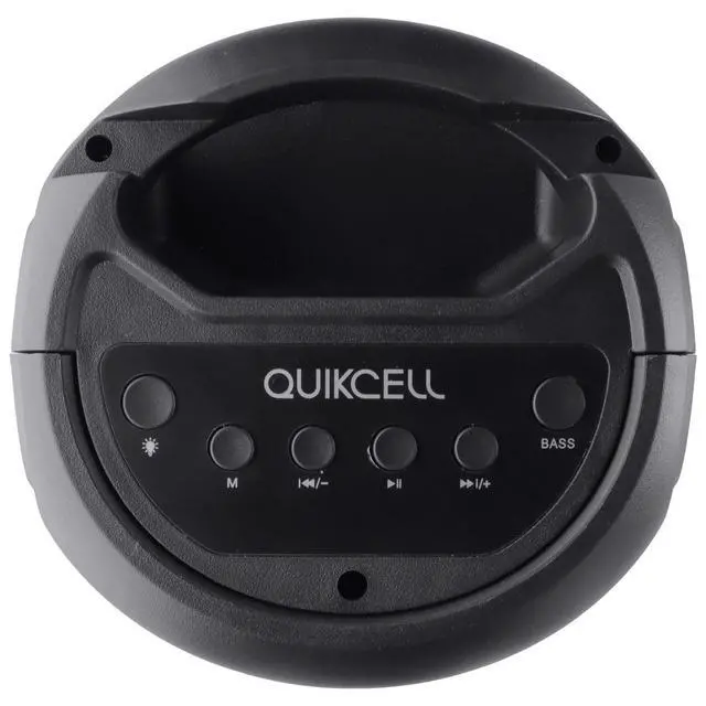 Alt view image 4 of 4 - Quikcell Party Beat Boost Wireless LED Speaker with Microphone Input - Black