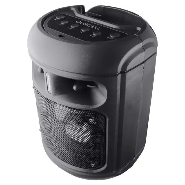 Alt view image 2 of 4 - Quikcell Party Beat Boost Wireless LED Speaker with Microphone Input - Black
