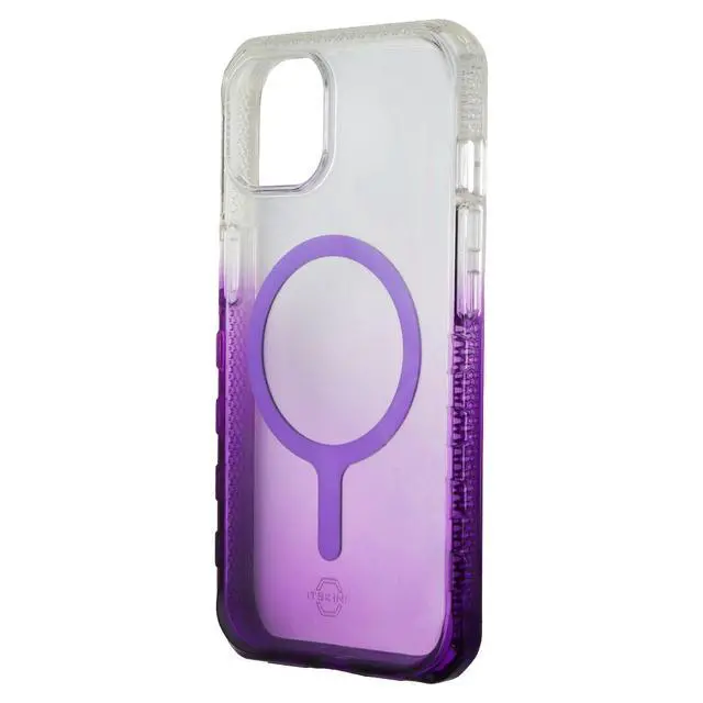 Alt view image 2 of 3 - ITSKINS Supreme_R Series Case for MagSafe for Apple iPhone 14/13 - Ombre Purple