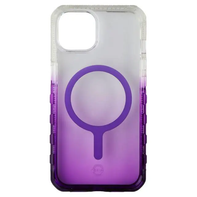 Alt view image 3 of 3 - ITSKINS Supreme_R Series Case for MagSafe for Apple iPhone 14/13 - Ombre Purple