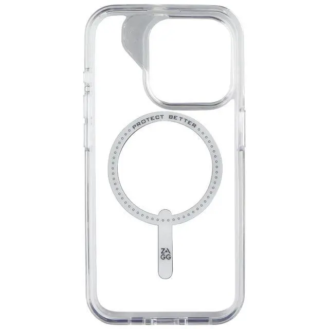 Alt view image 4 of 4 - ZAGG Crystal Palace Snap Case with MagSafe for iPhone 15 Pro - Clear/White