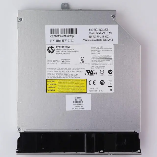 Alt view image 3 of 3 - Repair Part - SATA DVD/RW Optical Drive (DS-8A5LH12C) for HP Pavilion G7 Laptops