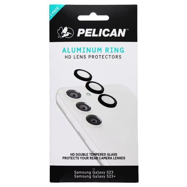 Alt view image 2 of 2 - Pelican Aluminum Ring HD Lens Protectors for Galaxy S23/23 Plus - Black (1 Pack)