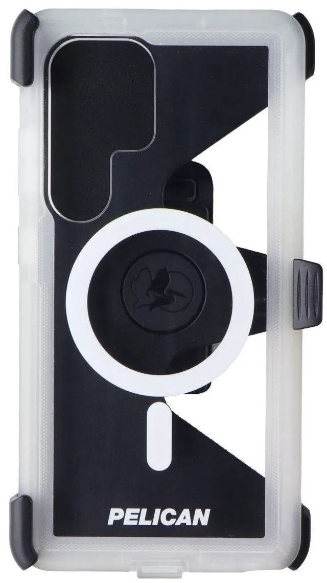 Alt view image 3 of 4 - Pelican Voyager Magnetic Case with Holster for Samsung Galaxy S25 Ultra - Clear