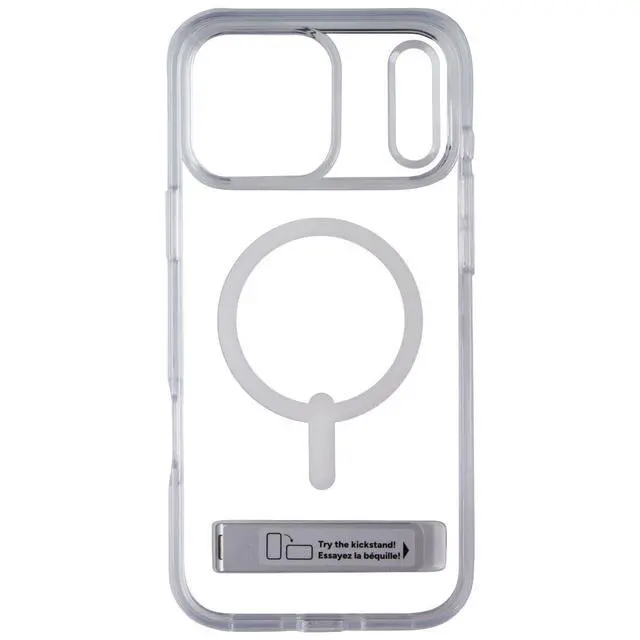 Alt view image 3 of 3 - ZAGG Crystal Palace Kickstand Case for MagSafe for iPhone 17 Pro Max - Clear