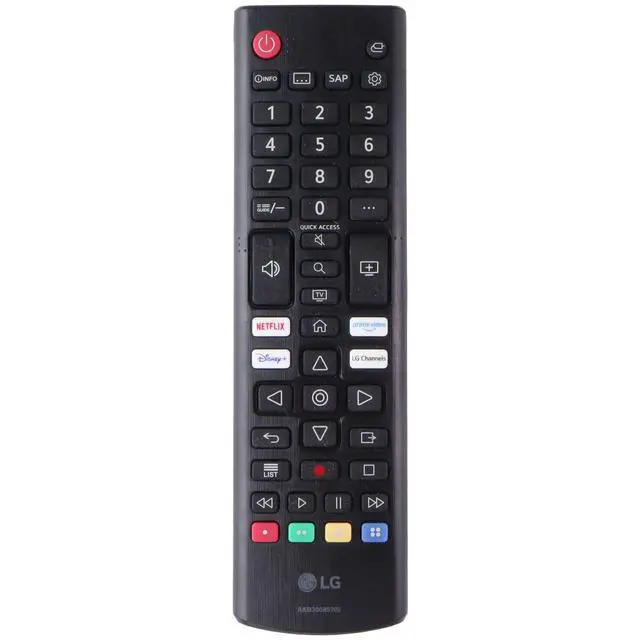Alt view image 2 of 3 - LG Remote Control (AKB30085202) with Netflix/Prime/Disney+/LG Channels - Black