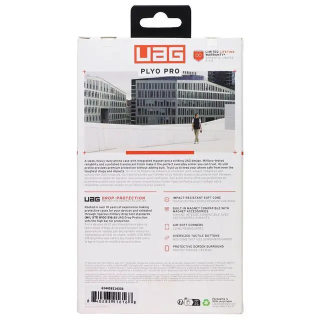 Alt view image 2 of 2 - Urban Armor Gear UAG Plyo Pro Magnetic Case for Google Pixel 9 Pro - Ice/Silver