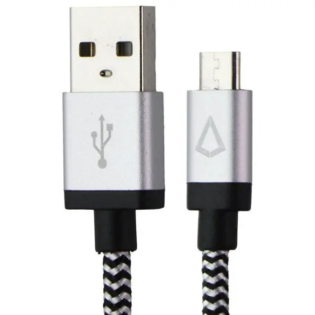 Alt view image 2 of 4 - LBT 4FT Braided USB-A to Micro USB Cable - Black/White