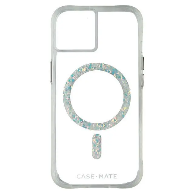 Alt view image 2 of 3 - Case-Mate Twinkle Clear Case for MagSafe for iPhone 14 and 13 - Clear/Diamond