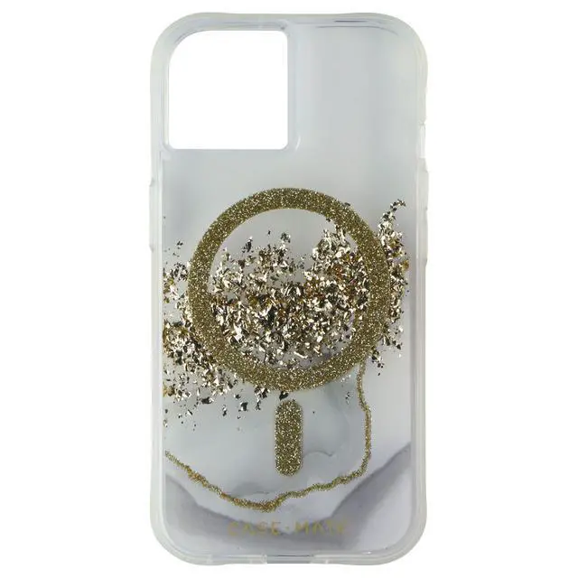 Alt view image 3 of 3 - Case-Mate Hard Case for MagSafe for Apple iPhone 15 / 14 / 13 - Karat Marble