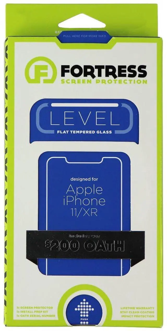 Main image of Fortress LEVEL Flat Screen Protector with Fortress Focus for Apple iPhone 11/XR