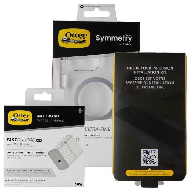 Alt view image 2 of 5 - OtterBox Symmetry Protection + Power Kit for MagSafe for iPhone 15 Pro Max