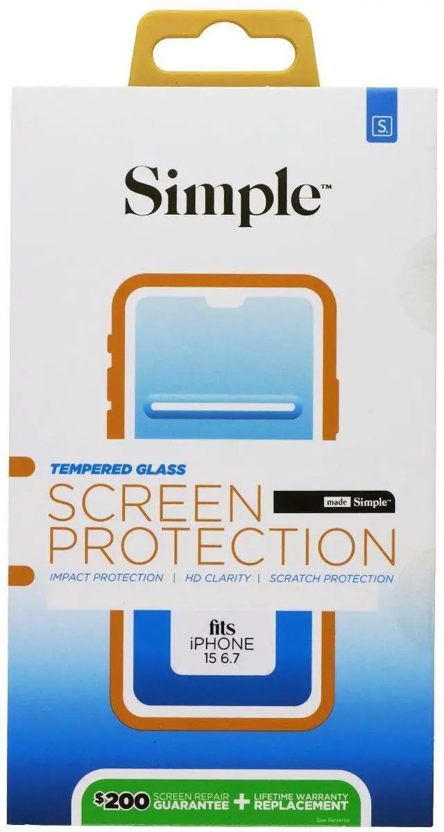 Main image of Simple Tempered Glass Screen Protector for Apple iPhone 15 Pro Max