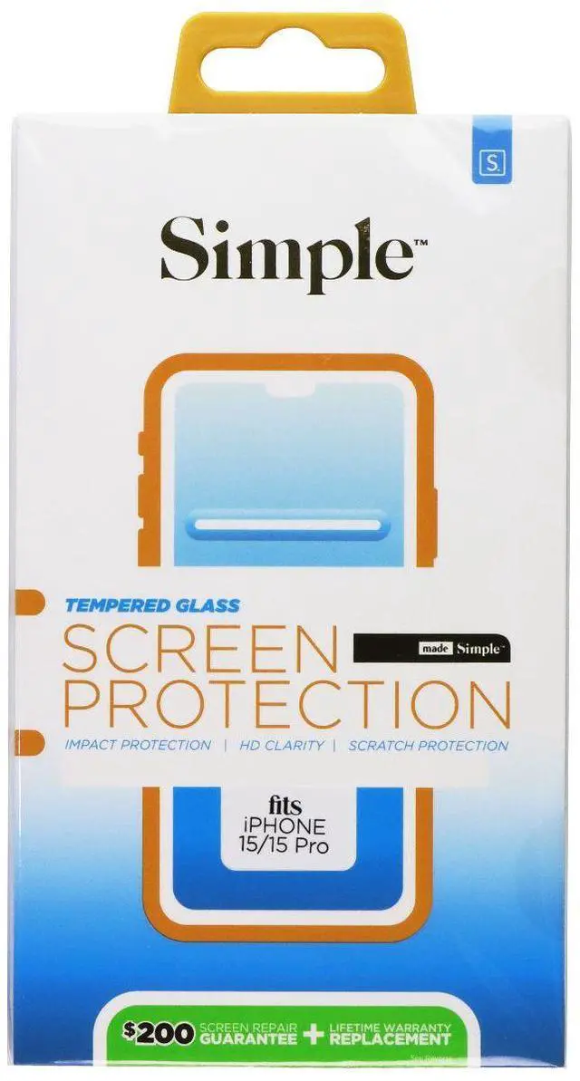 Main image of Simple Tempered Glass Screen Protector for Apple iPhone 15/15 Pro