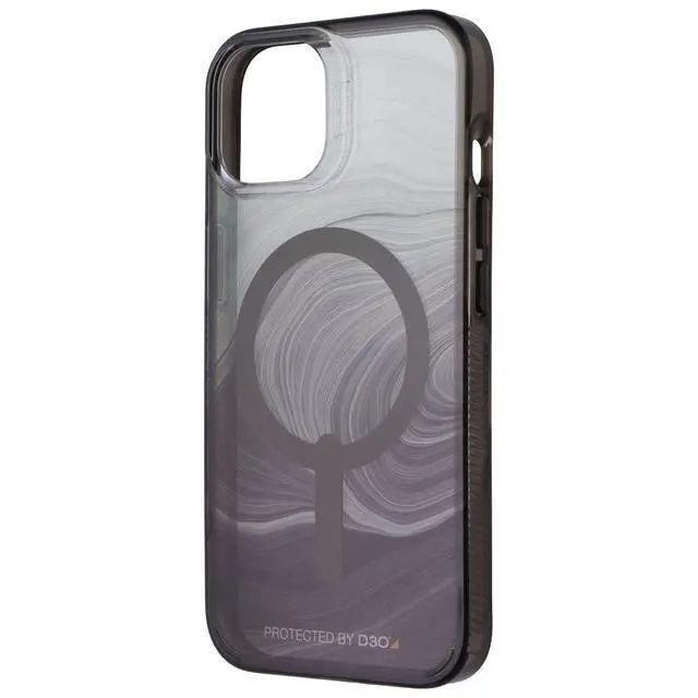 Alt view image 2 of 3 - ZAGG Milan Snap Case for MagSafe for Apple iPhone 14 - Black Swirl