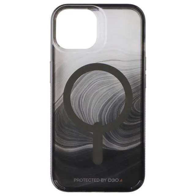 Alt view image 3 of 3 - ZAGG Milan Snap Case for MagSafe for Apple iPhone 14 - Black Swirl