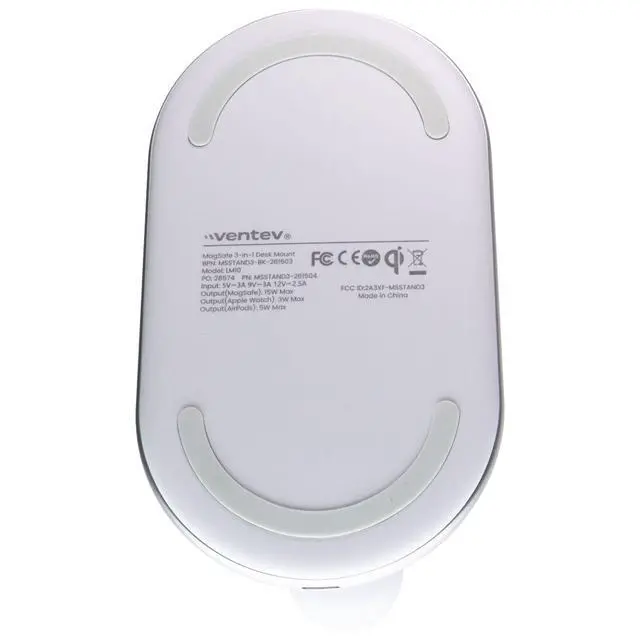 Alt view image 6 of 7 - Ventev 15W Mfi Certified 3-in-1 MagSafe Wireless Stand - White (MSSTAND3-261504)
