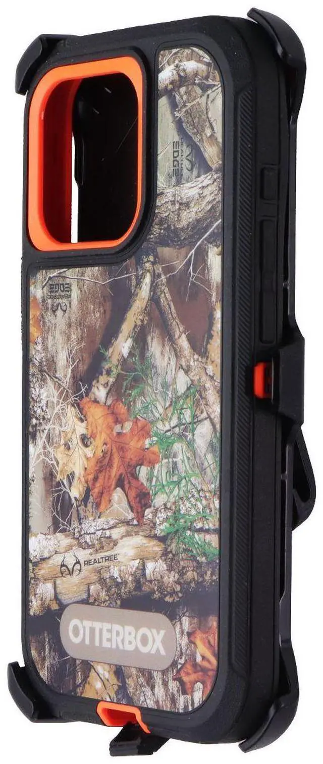 Main image of OtterBox Defender Pro Case + Holster for iPhone 15 Pro - Realtree Blaze Edge