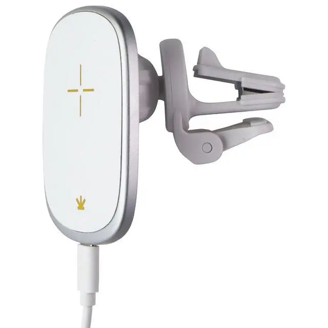 Alt view image 2 of 3 - Jewel Magnetic 15W Powered Wireless Charging Car Mount - White