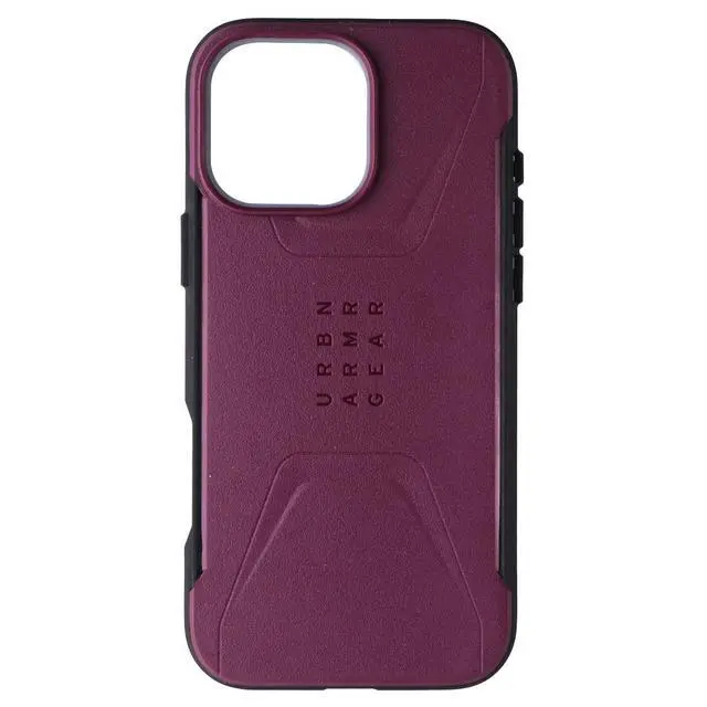 Alt view image 2 of 3 - Urban Armor Gear UAG Civilian Case for MagSafe for iPhone 16 Pro Max - Bordeaux