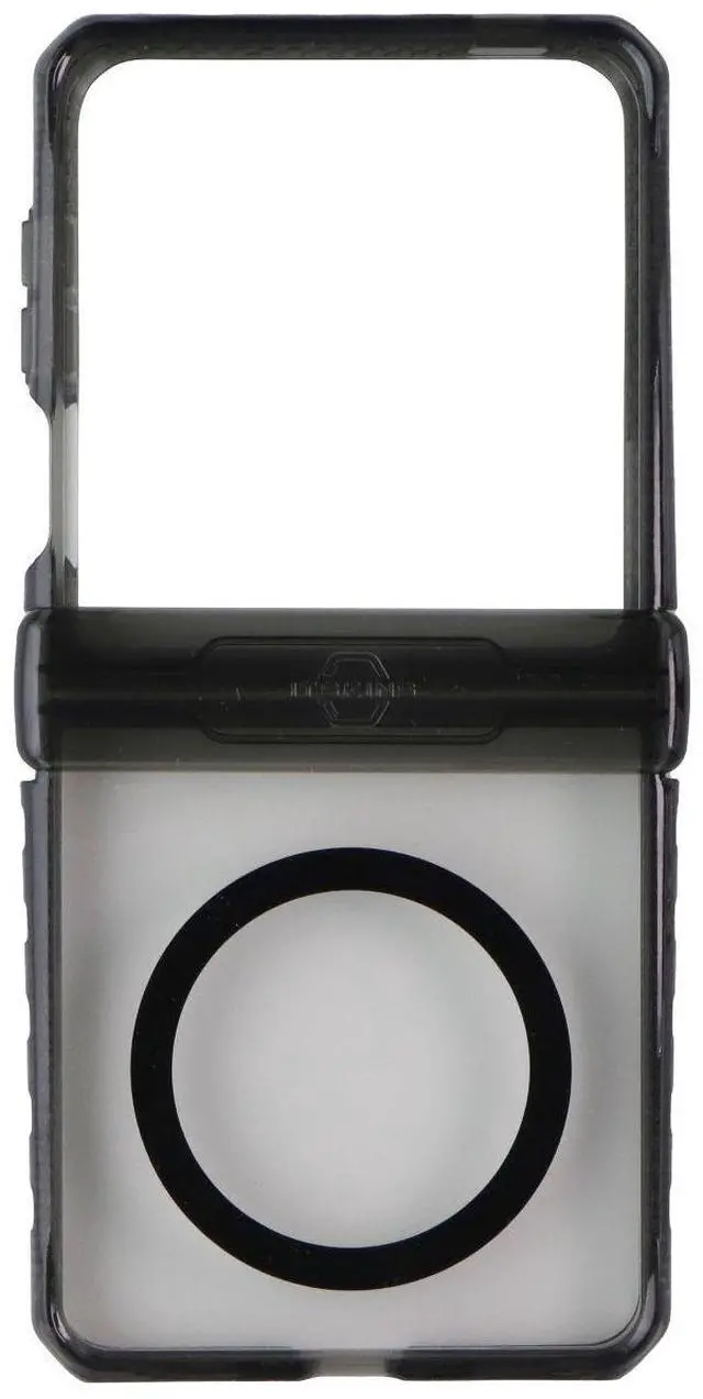 Alt view image 2 of 3 - ITSKINS Hybrid Clear Hinge Magnetic Case for Galaxy Z Flip7 - Clear / Black