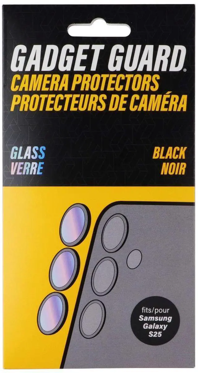 Main image of Gadget Guard Glass Series Camera Protectors for Samsung Galaxy S25 - Black