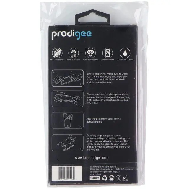 Alt view image 2 of 2 - Prodigee Super-Glass Tempered Glass Screen Protector for LG G4 - Clear