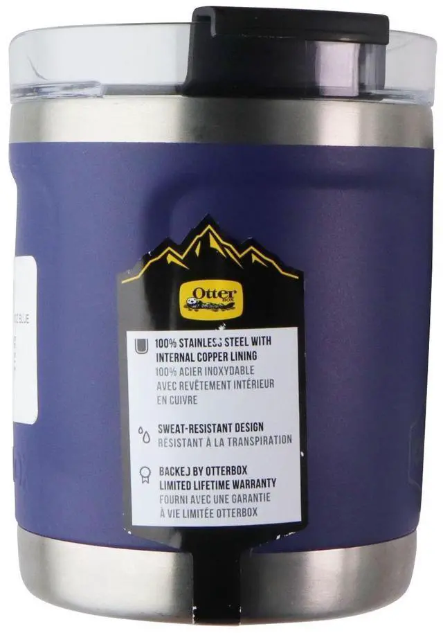 Alt view image 3 of 5 - OtterBox Elevation Tumbler with Closed Lid (10 oz) - Blue Steel