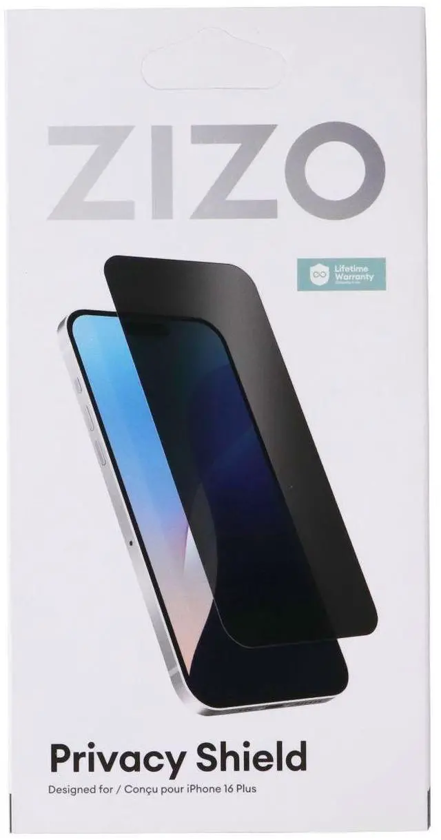 Main image of ZIZO Privacy Shield Tempered Glass Screen Protector for Apple iPhone 16 Plus