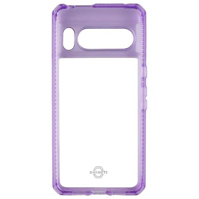 Alt view image 3 of 3 - ITSKINS Hybrid_R // Clear Case for Google Pixel 8 Pro - Light Purple