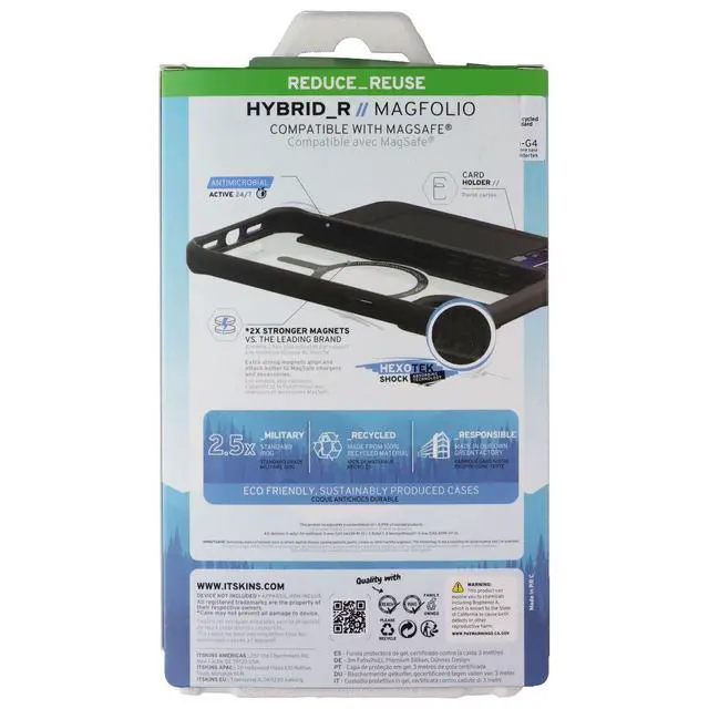 Alt view image 2 of 2 - ITSKINS Hybrid_R Series Case for MagSafe for Apple iPhone 16 Pro Max - Black