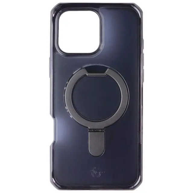 Alt view image 2 of 3 - ITSKINS Hybrid_R // Vapor Stand Case for MagSafe for iPhone 16 Pro Max - Black