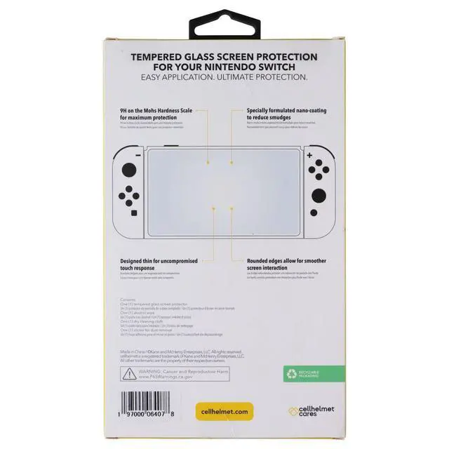 Alt view image 2 of 2 - CellHelmet Tempered Glass Screen Protector for Nintendo Switch OLED