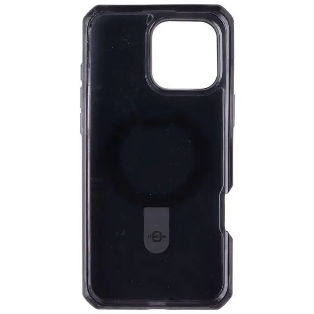 Alt view image 3 of 3 - ITSKINS Hybrid_R // Vapor Stand Case for MagSafe for iPhone 16 Pro Max - Black