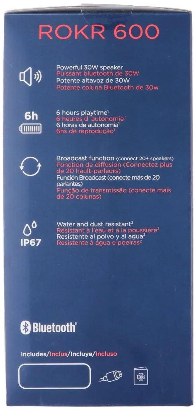 Alt view image 2 of 3 - Motorola Sound ROKR 600 30W IP67 Wireless Portable Speaker - Black