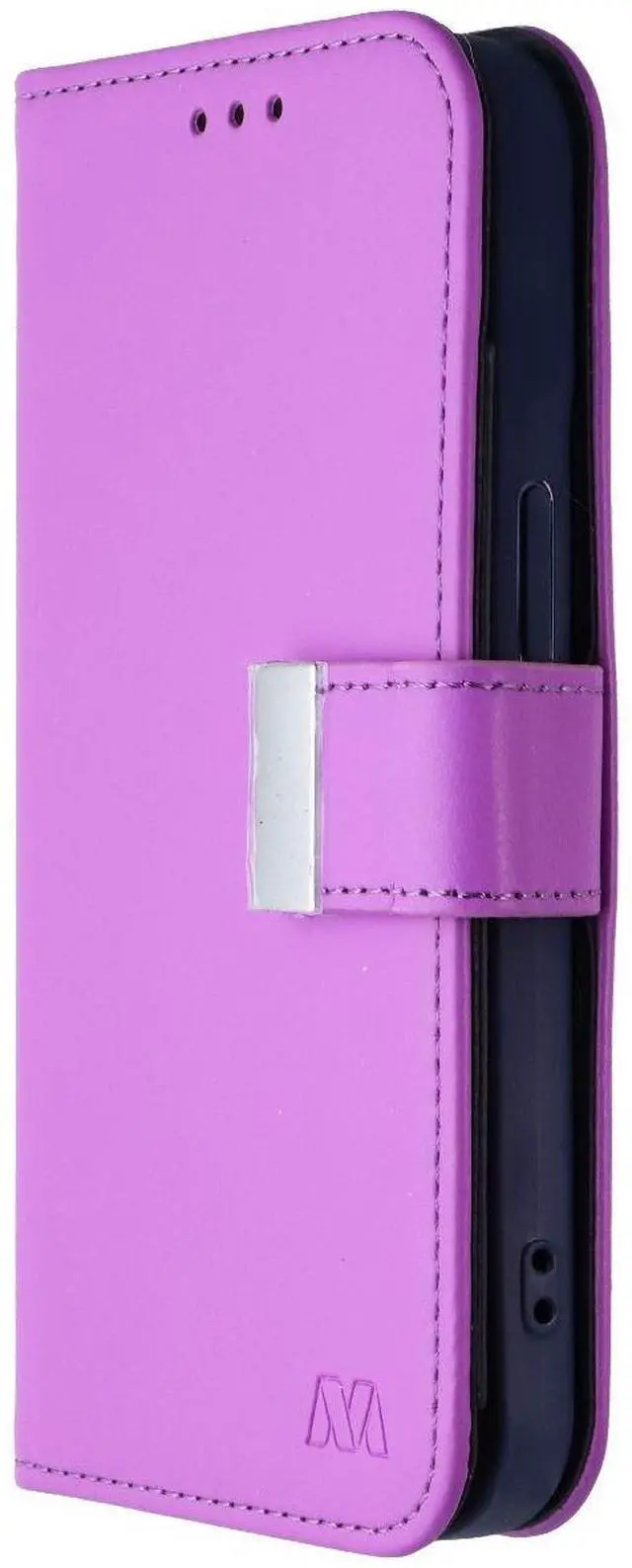 Alt view image 2 of 3 - MyBat Pro MyJacket Xtra Series Wallet Case for Apple iPhone 15 - Purple/Blue