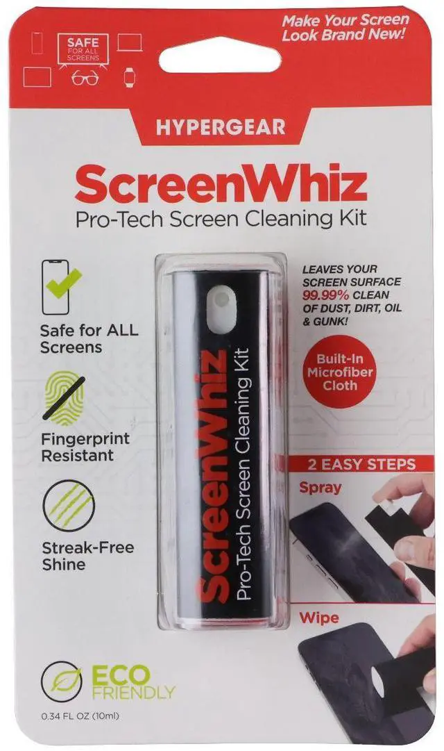 Main image of HyperGear ScreenWhiz 2-in-1 Pro-Tech Screen Cleaning Kit (15553)