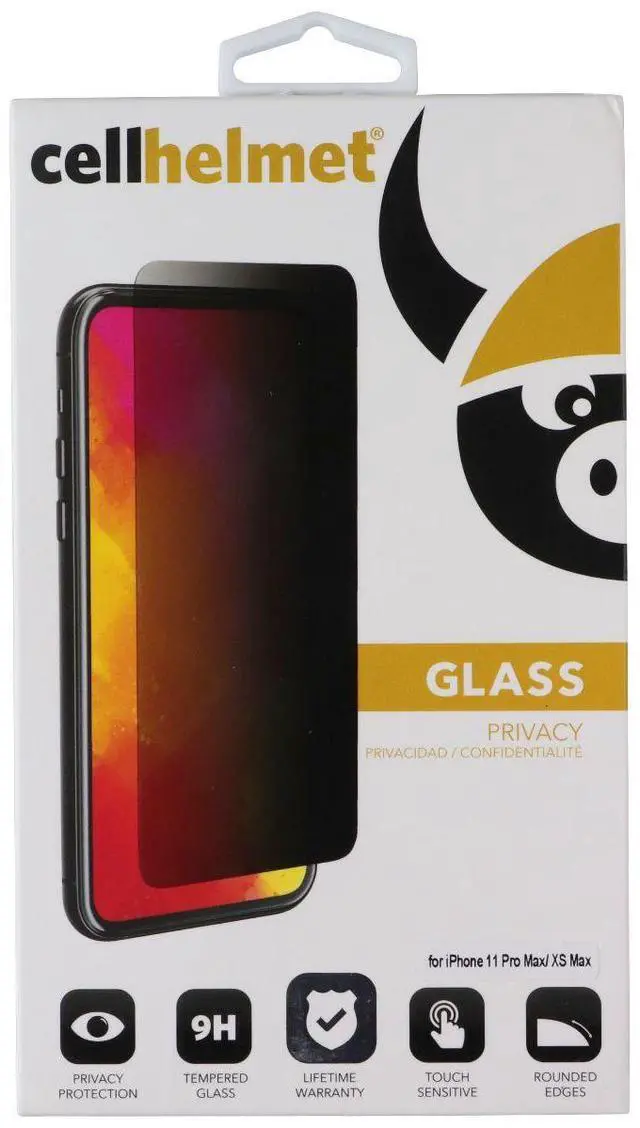Main image of CellHelmet Glass Screen Protector for Apple iPhone 11 Pro Max/XS Max - Privacy