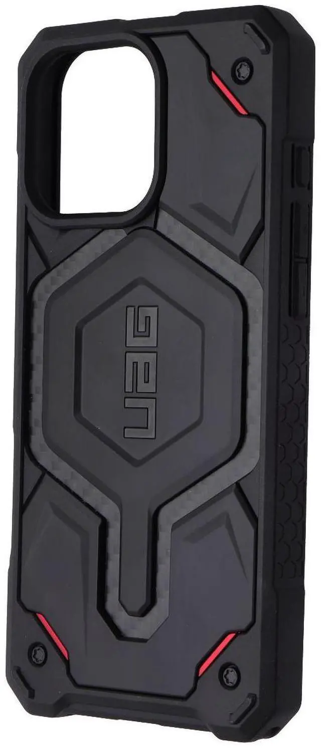 Main image of UAG Monarch Pro Series Case for MagSafe for iPhone 16 Pro Max - Carbon Fiber/Red