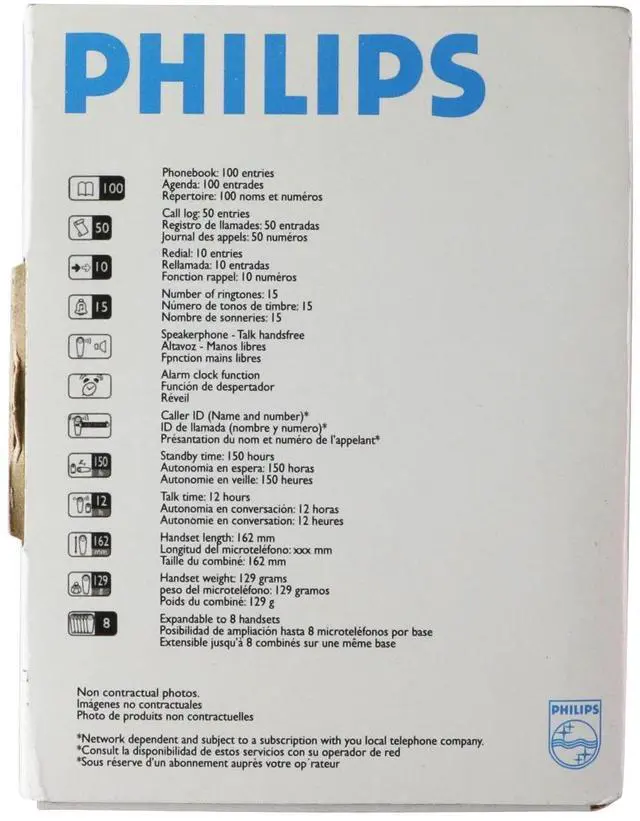 Alt view image 3 of 3 - Philips (SE4502B/25) Enhanced High Def Voice Handset - Black/Gray