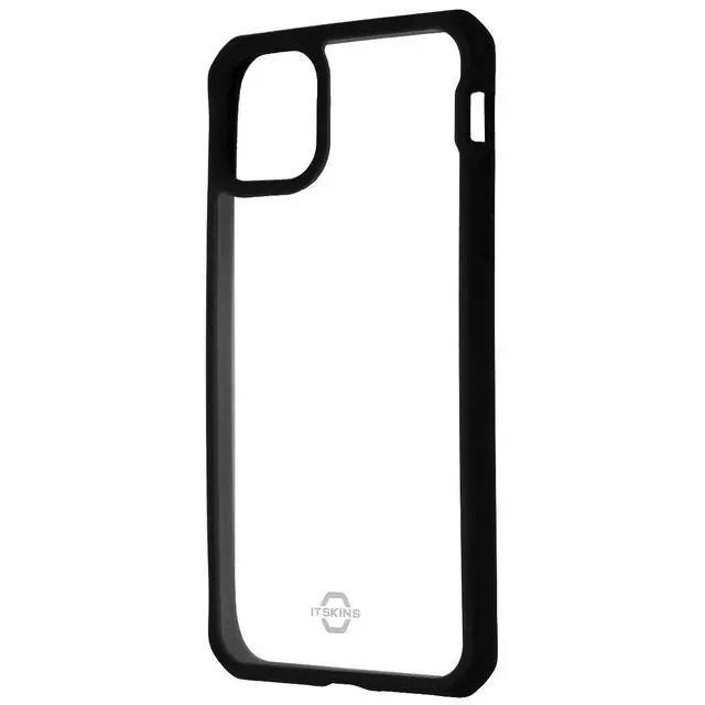 Alt view image 2 of 4 - Itskins Hybrid Solid Protective Case For IPhone 11 Pro Max Black Clear