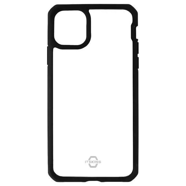 Alt view image 3 of 4 - Itskins Hybrid Solid Protective Case For IPhone 11 Pro Max Black Clear
